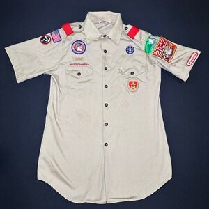 Vintage Boy Scouts of America BSA Uniform Shirt Patches Venture Medium‎